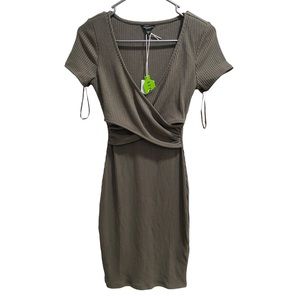 Women’s Guess Cecille Rib Wrap Dress, size‎ XS Hunter Green NWT